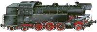 Aufbau der Dampflokomotive - rechte Ansicht