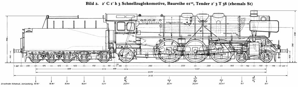 Schnellzuglokomotive Baureihe 01-10 Umbau