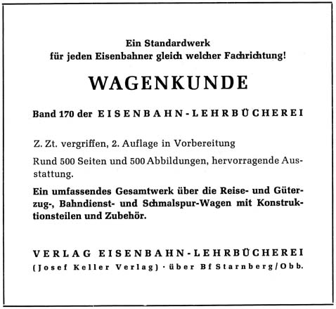 Wagenkunde BAnd 170 der Eisenbahn-Lehrbcherei